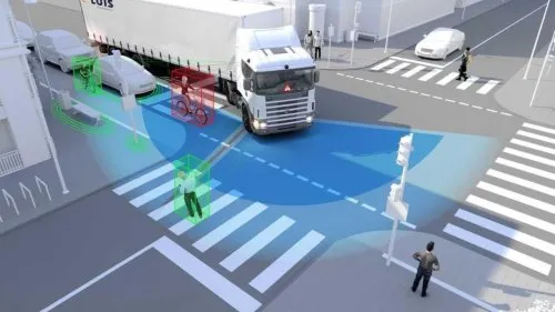 Trucks with blind spot detection