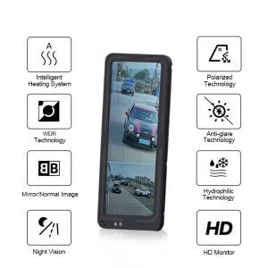 electronic rear view mirror TF1233 metal case features