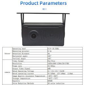 AD 11 reverse sensor with camera parameters