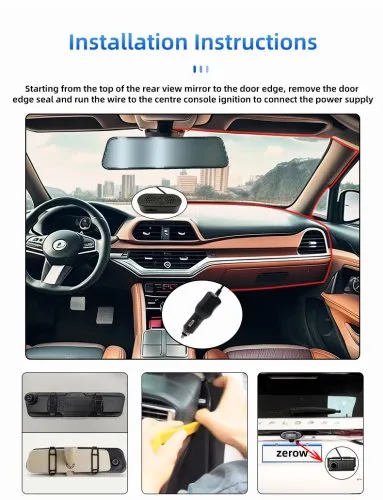 LD11 Car 3 in 1 dash cam install 1